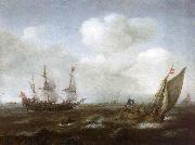 A Dutch Ship and Fishing Boat in a Fresh Breeze Hendrik Cornelisz. Vroom